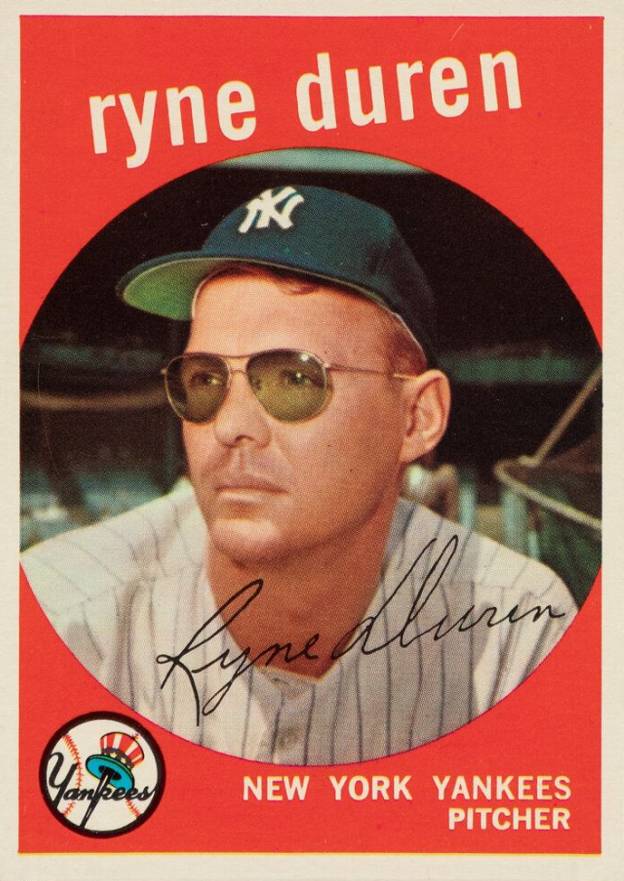1959 Topps Ryne Duren #485 Baseball Card