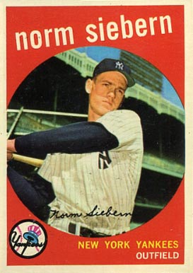 1959 Topps Norm Siebern #308 Baseball Card