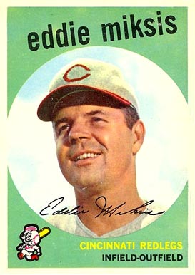1959 Topps Eddie Miksis #58 Baseball Card