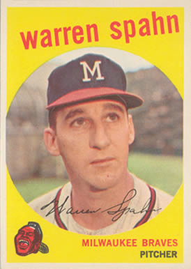 1959 Topps Warren Spahn #40b Baseball Card