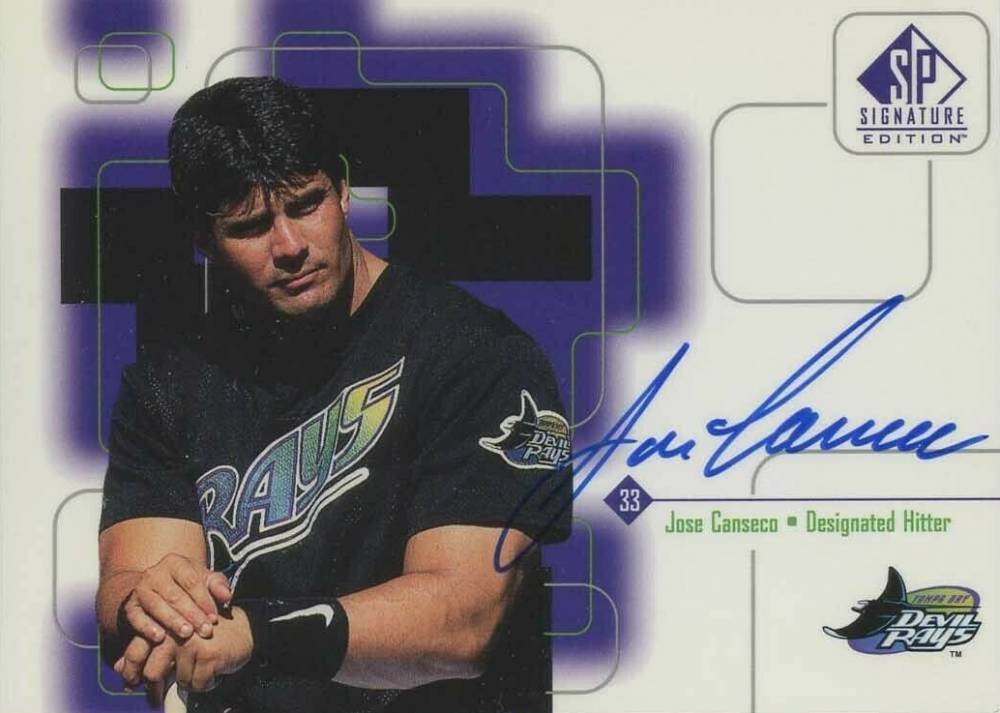 1999 SP Signature Autographs Jose Canseco #JoC Baseball Card