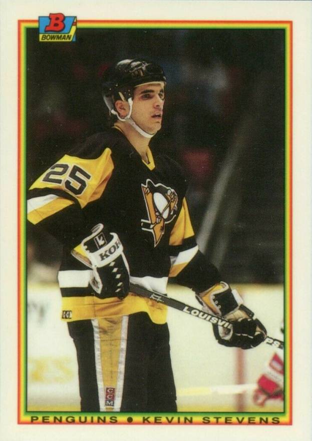 1990 Bowman Tiffany Kevin Stevens #208 Hockey Card
