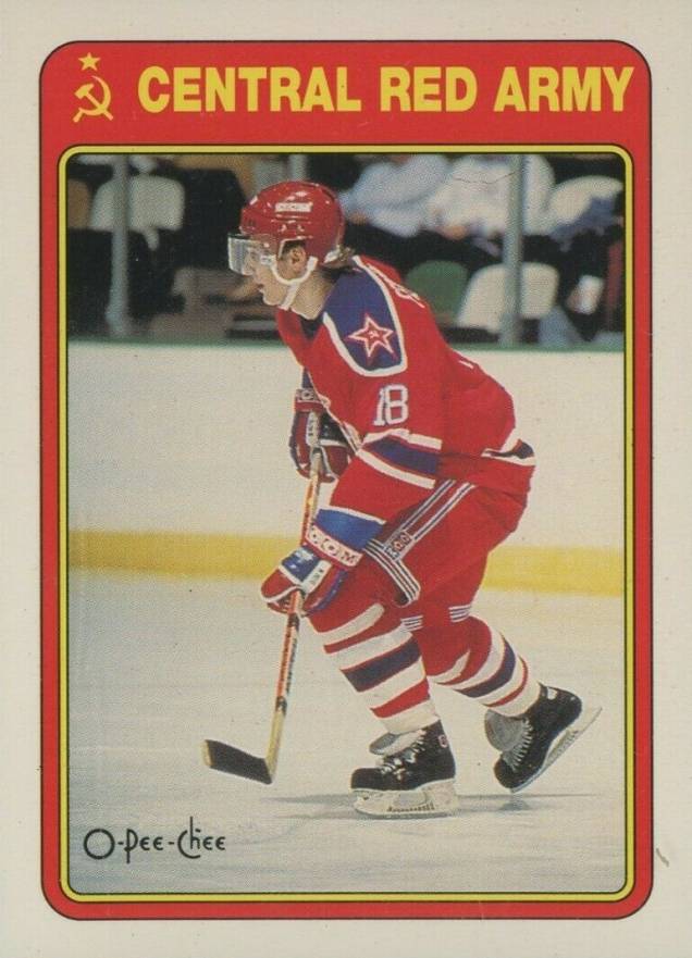 1990 O-Pee-Chee Red Army Sergei Fedorov #19R Hockey Card