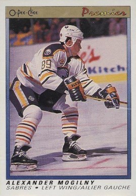 1990 O-Pee-Chee Premier Alexander Mogilny #75 Hockey Card