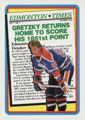 1990 Topps Wayne Gretzky Oilers #2 Hockey Card