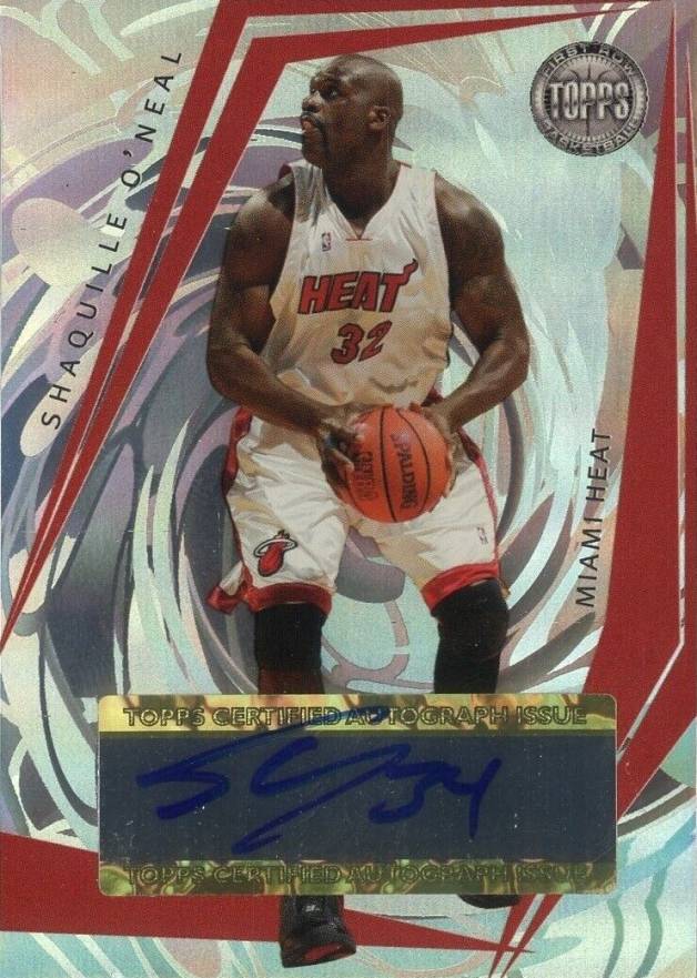 2005 Topps First Row Signature Dunk Shaquille O'Neal #SDUSO Basketball Card
