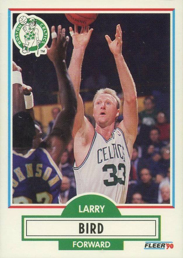 1990 Fleer Larry Bird #8 Basketball Card