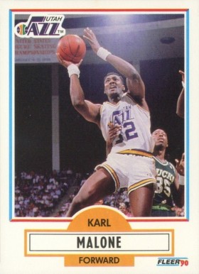 1990 Fleer Karl Malone #188 Basketball Card