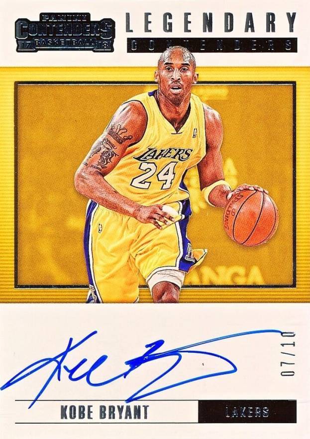 2017 Panini Contenders Legendary Contenders Autographs Kobe Bryant #LCKBR Basketball Card