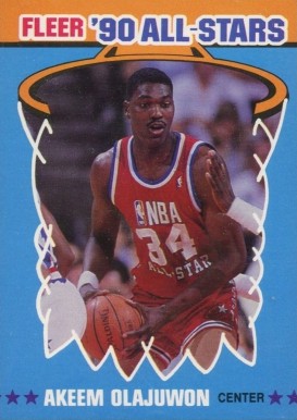 1990 Fleer All-Stars Hakeem Olajuwon #3 Basketball Card