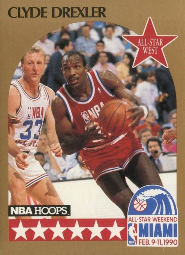 1990 Hoops Clyde Drexler #16 Basketball Card