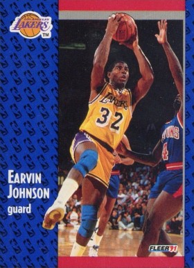 1991 Fleer Magic Johnson #100 Basketball Card
