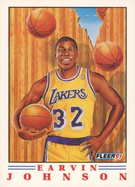 1991 Fleer Pro-Visions Magic Johnson #6 Basketball Card