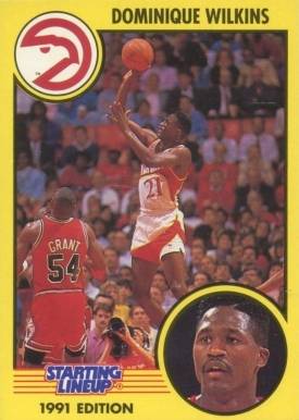 1991 Kenner Starting Line-Up Dominique Wilkins #6 Basketball Card