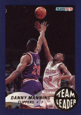 1992 Fleer Team Leaders Danny Manning #12 Basketball Card