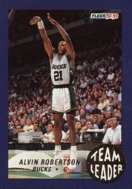 1992 Fleer Team Leaders Alvin Robertson #15 Basketball Card