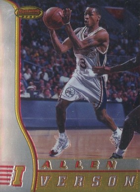1996 Bowman's Best Rookie Allen Iverson #R1 Basketball Card