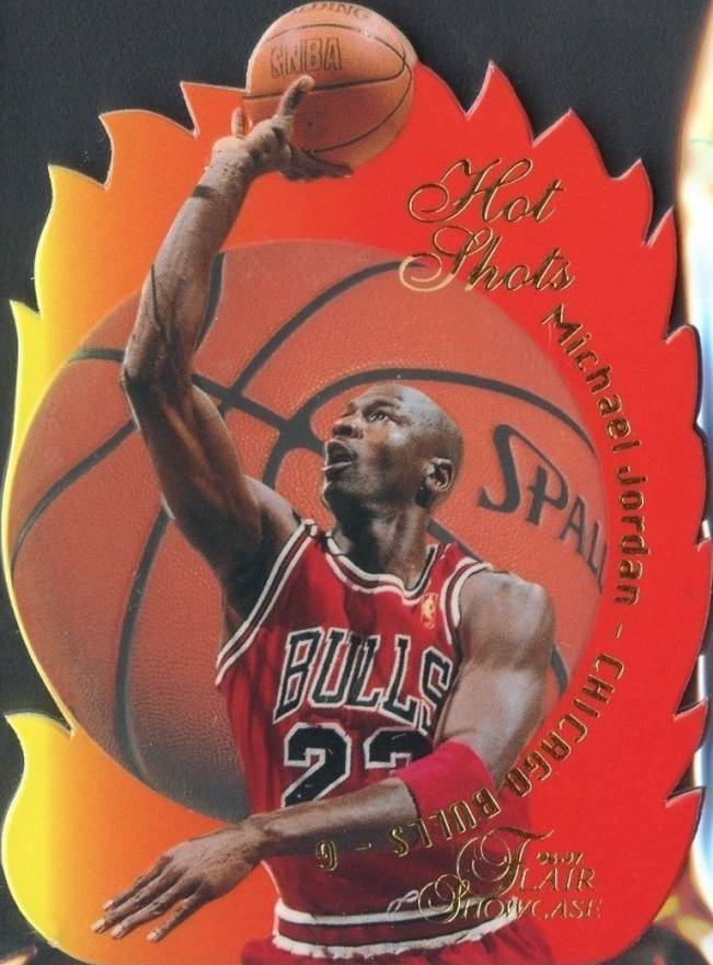 1996 Flair Showcase Hot Shots Michael Jordan #1 Basketball Card