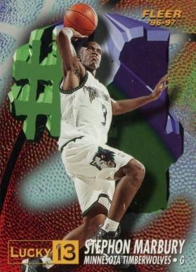 1996 Fleer Lucky 13 Stephon Marbury #4 Basketball Card