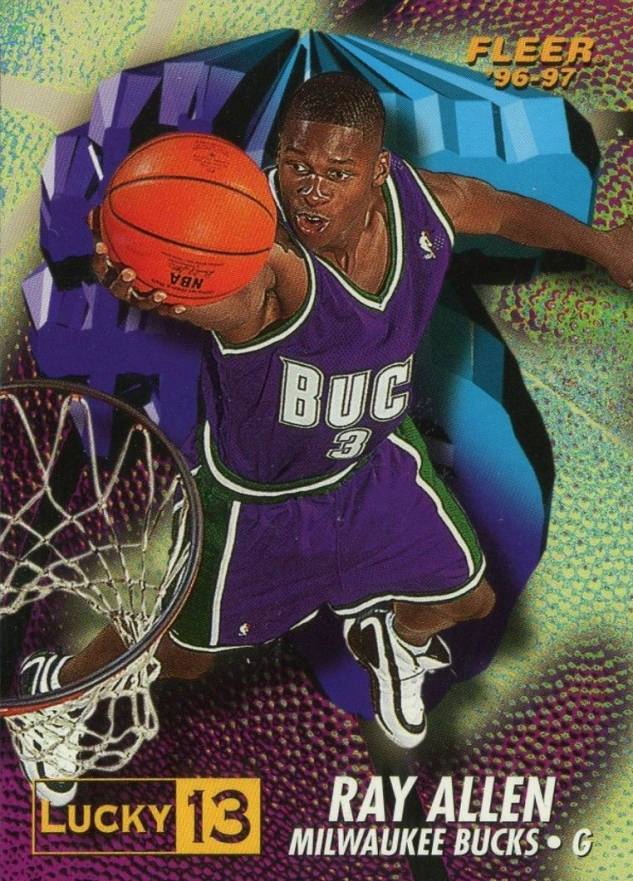 1996 Fleer Lucky 13 Ray Allen #5 Basketball Card