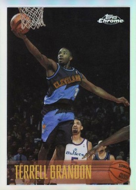 1996 Topps Chrome Terrell Brandon #148 Basketball Card