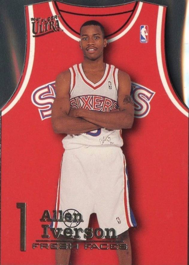 1996 Ultra Fresh Faces Allen Iverson #5 Basketball Card