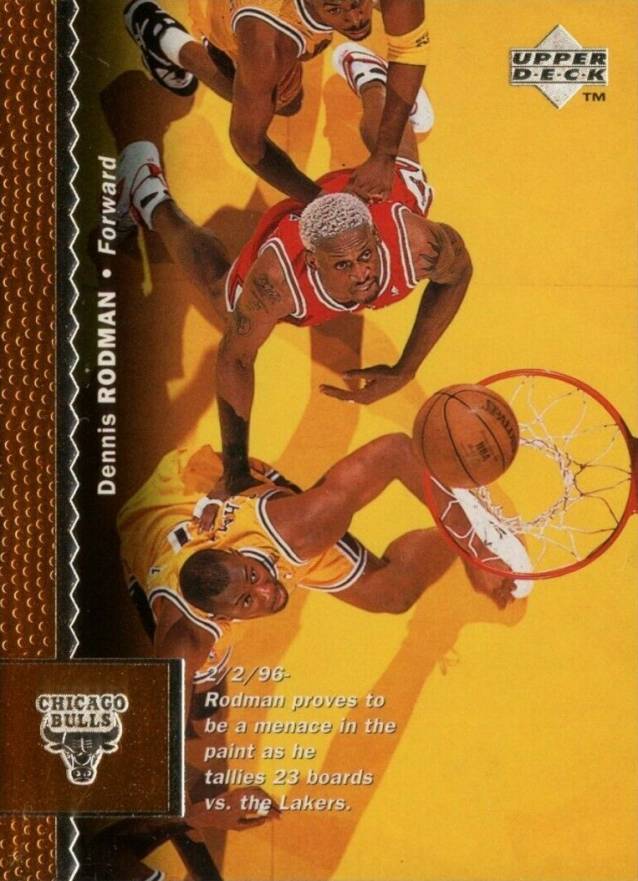 1996 Upper Deck Dennis Rodman #19 Basketball Card