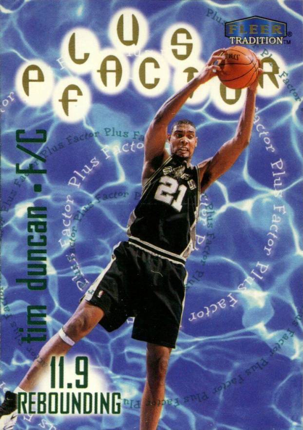 1998 Fleer Tradition Tim Duncan #141 Basketball Card
