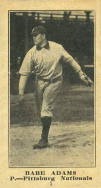 1916 Sporting News Babe Adams #1 Baseball Card