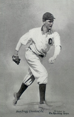 1914 Sporting News Postcards Vean Gregg, Cleveland. A L. # Baseball Card
