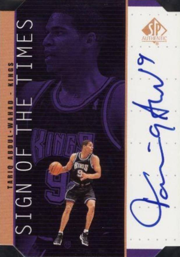 1998 SP Authentic Sign of the Times  Tariq Abdul-Wahad #TQ Basketball Card