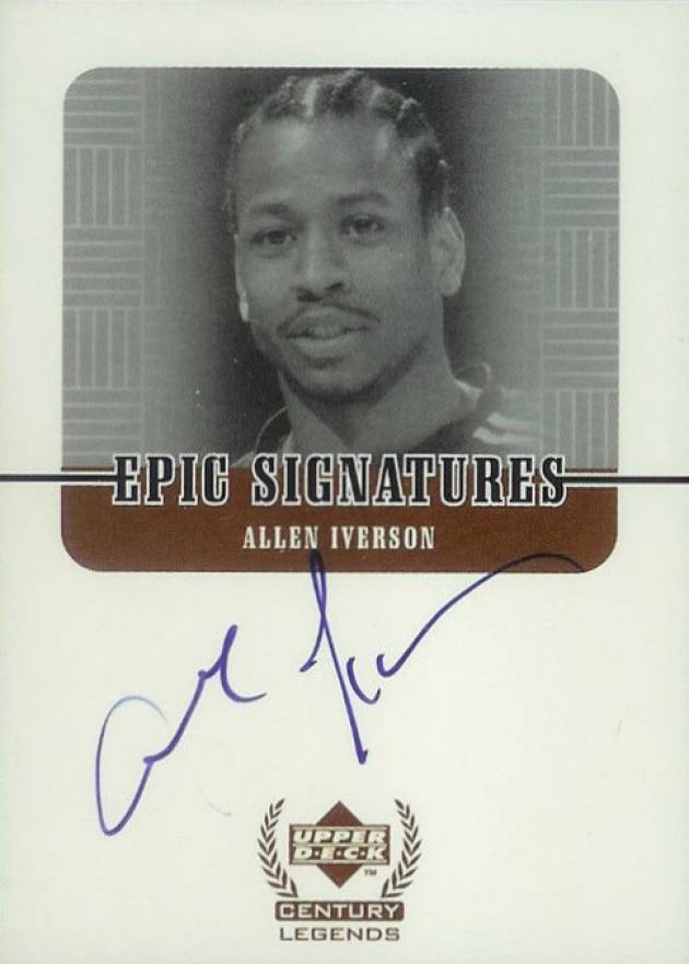 1999 Upper Deck Century Legends Epic Signatures Allen Iverson #AI Basketball Card