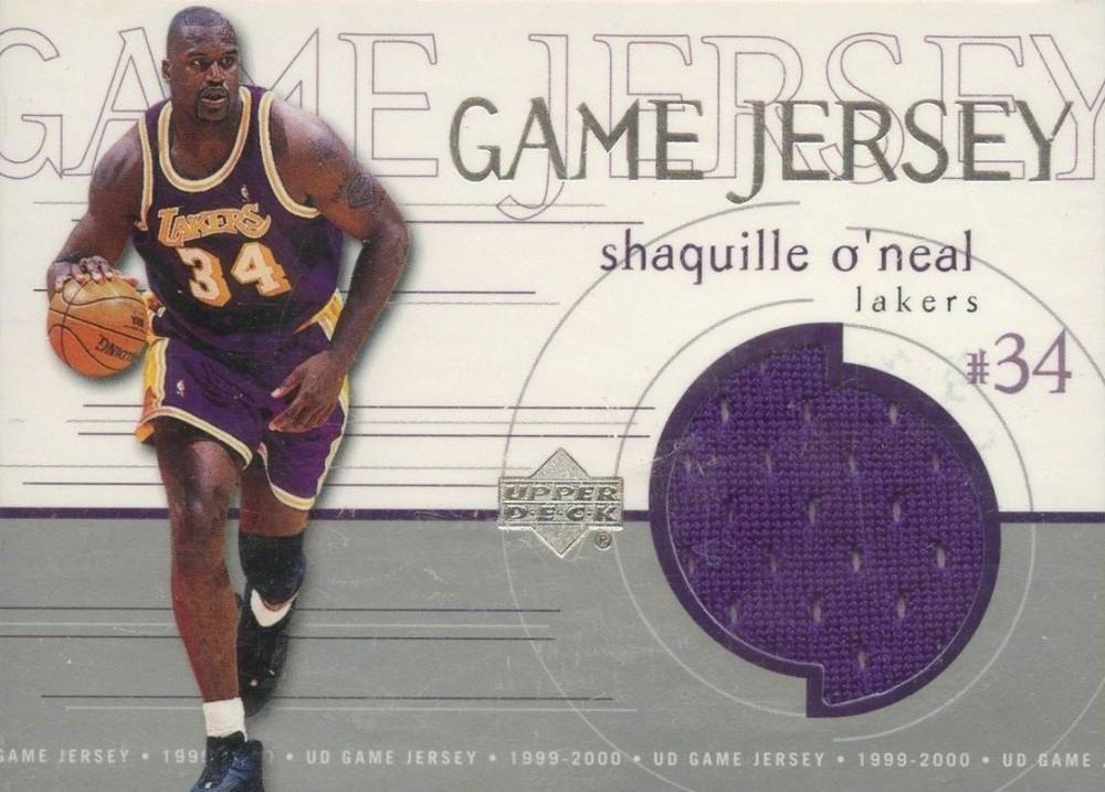 1999 Upper Deck Game Jersey Shaquille O'Neal #GJ2 Basketball Card