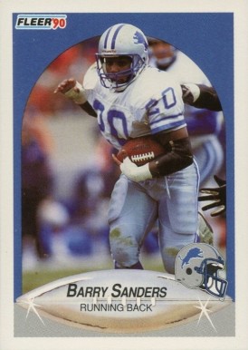 1990 Fleer Barry Sanders #284 Football Card