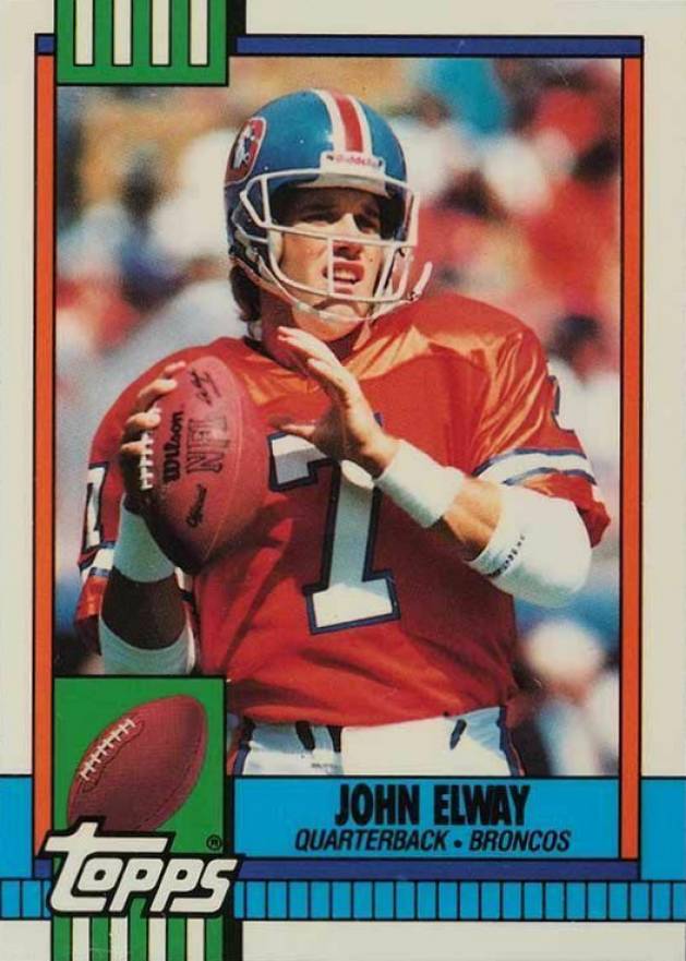 1990 Topps Tiffany John Elway #37 Football Card