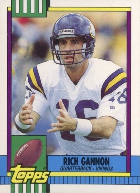 1990 Topps Traded Rich Gannon #70T Football Card