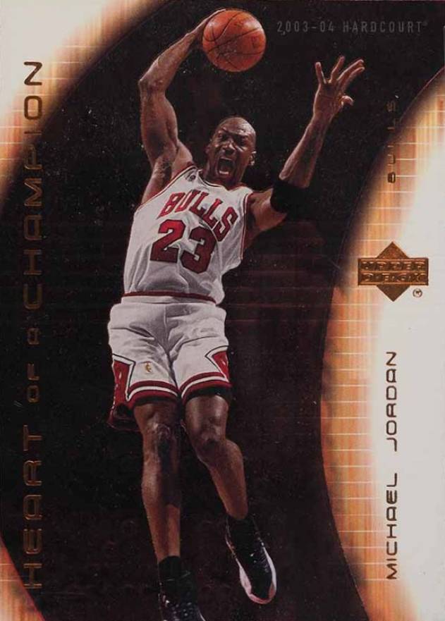 2003 Upper Deck Hardcourt Heart of a Champion Michael Jordan #MJ5 Basketball Card