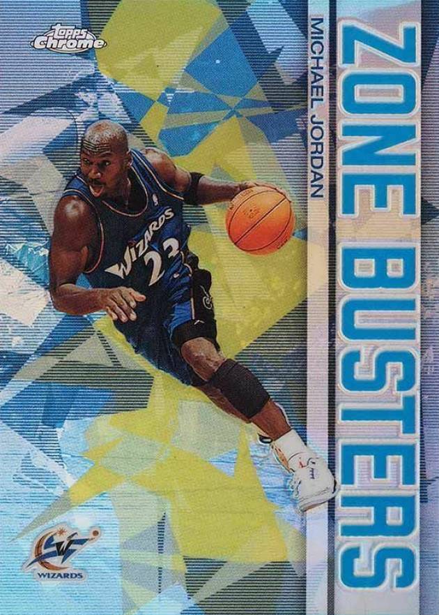 2002 Topps Chrome Zone Busters Michael Jordan #ZB13 Basketball Card