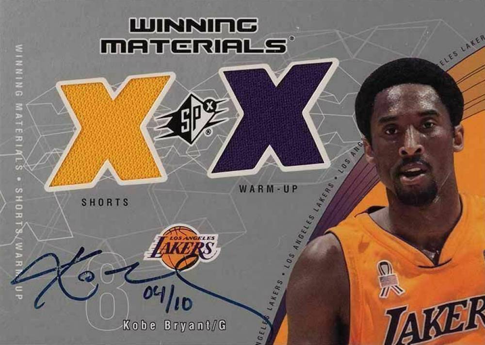 2002 SPx Winning Materials Kobe Bryant #KB-W Basketball Card