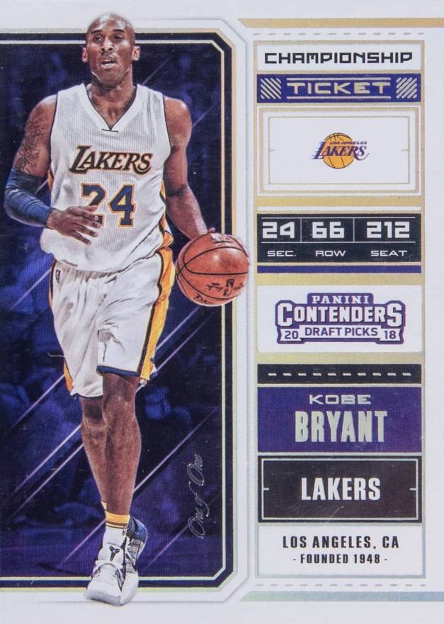 2018 Panini Contenders Draft Picks Kobe Bryant #34 Basketball Card