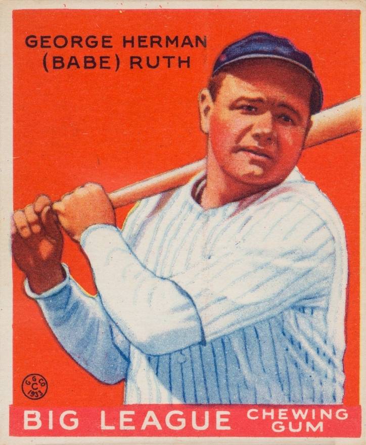 1933 Goudey World Wide Gum Babe Ruth #93 Baseball Card