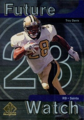 1997 SP Authentic Troy Davis #28 Football Card