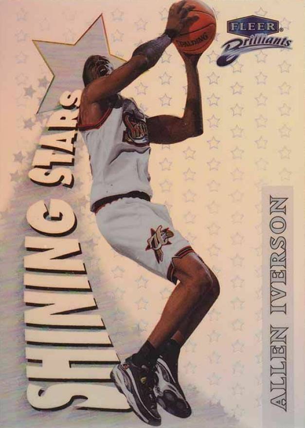 1998 Fleer Brilliants Shining Stars Allen Iverson #8 Basketball Card