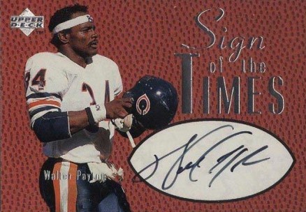 1997 Upper Deck Legends Sign of the Times Walter Payton #ST8 Football Card