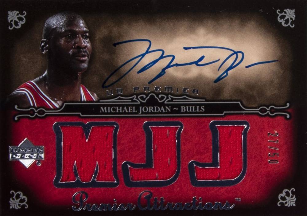 2007 Upper Deck Premier Attractions Autographs Jersey Michael Jordan #PA-JO Basketball Card