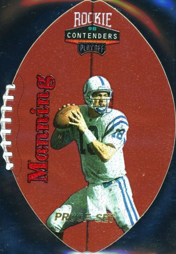 1998 Playoff Contenders Leather Peyton Manning #37 Football Card