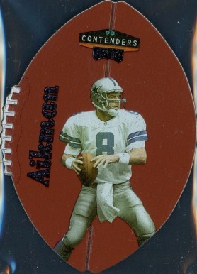 1998 Playoff Contenders Leather Troy Aikman #18 Football Card