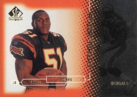 1998 SP Authentic Takeo Spikes #8 Football Card