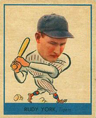 1938 Goudey Heads-Up RUDY YORK, Tigers #260 Baseball Card