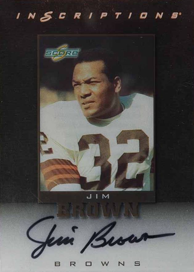 1999 Score Supplemental Inscriptions Jim Brown #JB-32 Football Card